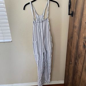 Hollister Striped Overalls